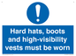 MC14935: Hard hats, boots and high-visibility vests must be worn