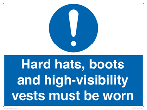 MC14935: Hard hats, boots and high-visibility vests must be worn