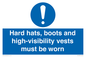 MC14935: Hard hats, boots and high-visibility vests must be worn