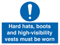 MC14935: Hard hats, boots and high-visibility vests must be worn