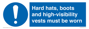 MC14935: Hard hats, boots and high-visibility vests must be worn