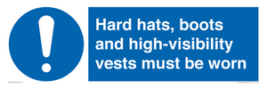 MC14935: Hard hats, boots and high-visibility vests must be worn