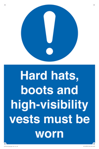 MC14935: Hard hats, boots and high-visibility vests must be worn