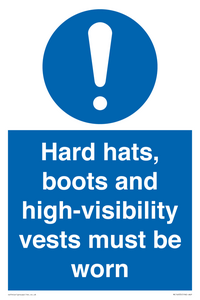 MC14935: Hard hats, boots and high-visibility vests must be worn