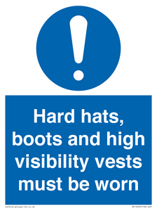 MC14935: Hard hats, boots and high-visibility vests must be worn