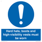 MC14935: Hard hats, boots and high-visibility vests must be worn