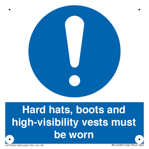 MC14935: Hard hats, boots and high-visibility vests must be worn