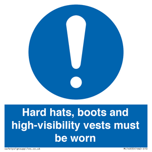 MC14935: Hard hats, boots and high-visibility vests must be worn