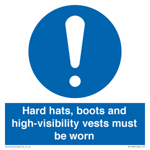 MC14935: Hard hats, boots and high-visibility vests must be worn