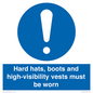 MC14935: Hard hats, boots and high-visibility vests must be worn