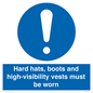 MC14935: Hard hats, boots and high-visibility vests must be worn