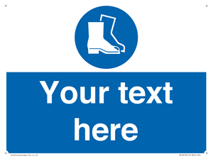 MC3018: Custom safety boots sign