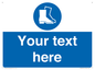 MC3018: Custom safety boots sign