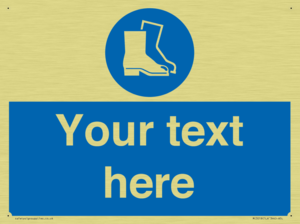 MC3018: Custom safety boots sign