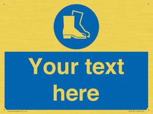 MC3018: Custom safety boots sign