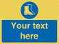 MC3018: Custom safety boots sign