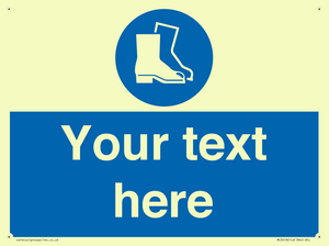 MC3018: Custom safety boots sign