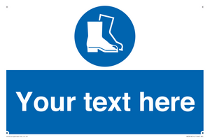 MC3018: Custom safety boots sign