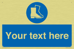 MC3018: Custom safety boots sign