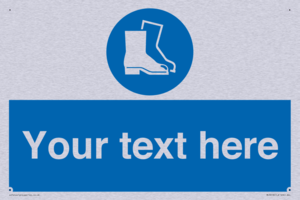 MC3018: Custom safety boots sign