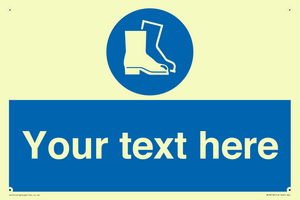 MC3018: Custom safety boots sign