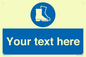 MC3018: Custom safety boots sign