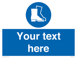 MC3018: Custom safety boots sign