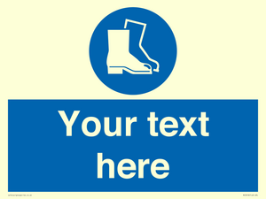 MC3018: Custom safety boots sign