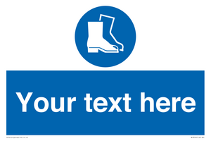 MC3018: Custom safety boots sign