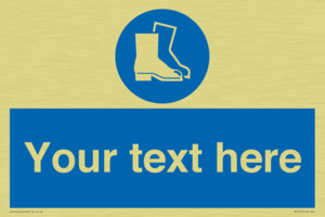 MC3018: Custom safety boots sign
