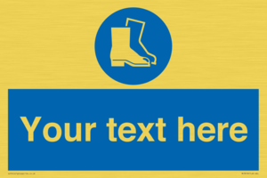 MC3018: Custom safety boots sign