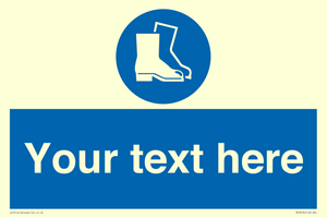MC3018: Custom safety boots sign