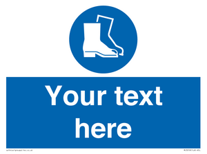 MC3018: Custom safety boots sign