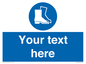 MC3018: Custom safety boots sign