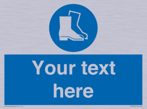 MC3018: Custom safety boots sign