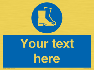 MC3018: Custom safety boots sign