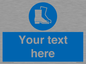 MC3018: Custom safety boots sign