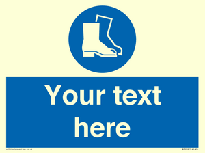 MC3018: Custom safety boots sign