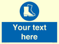 MC3018: Custom safety boots sign