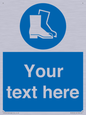 MC3018: Custom safety boots sign