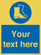 MC3018: Custom safety boots sign