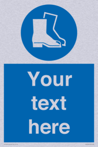 MC3018: Custom safety boots sign