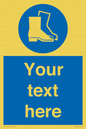 MC3018: Custom safety boots sign