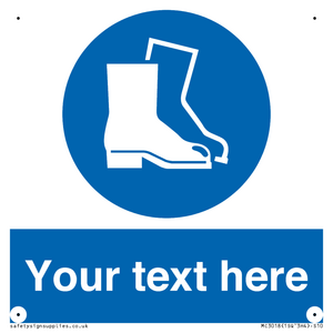 MC3018: Custom safety boots sign