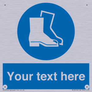 MC3018: Custom safety boots sign