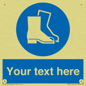 MC3018: Custom safety boots sign