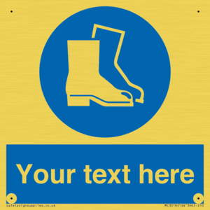 MC3018: Custom safety boots sign