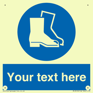MC3018: Custom safety boots sign