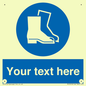 MC3018: Custom safety boots sign