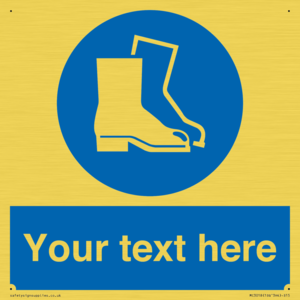 MC3018: Custom safety boots sign